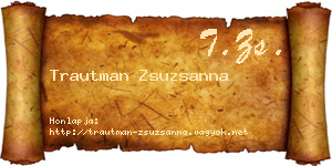 Trautman Zsuzsanna névjegykártya